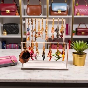 Gold and Colorful Charm Keychains